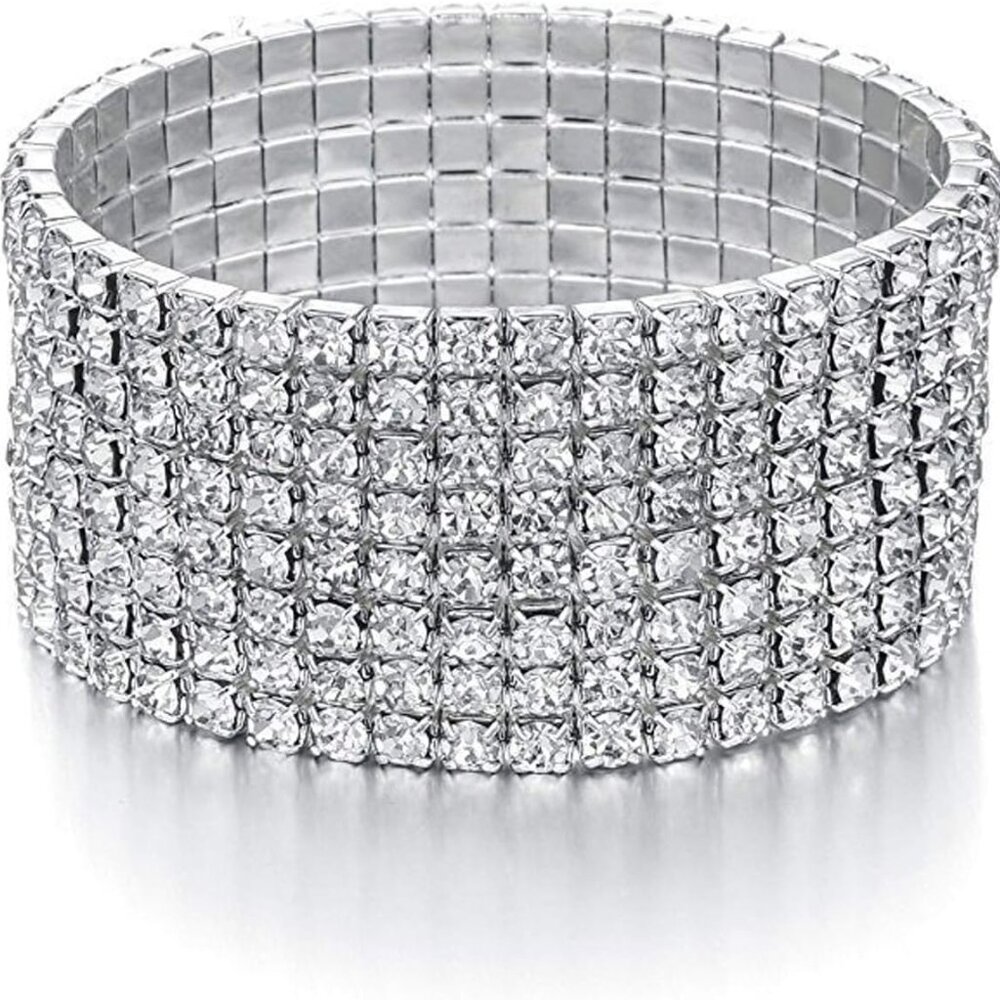 Sparkle Multicolor Rhinestone Stackable Stretch B… - image 1